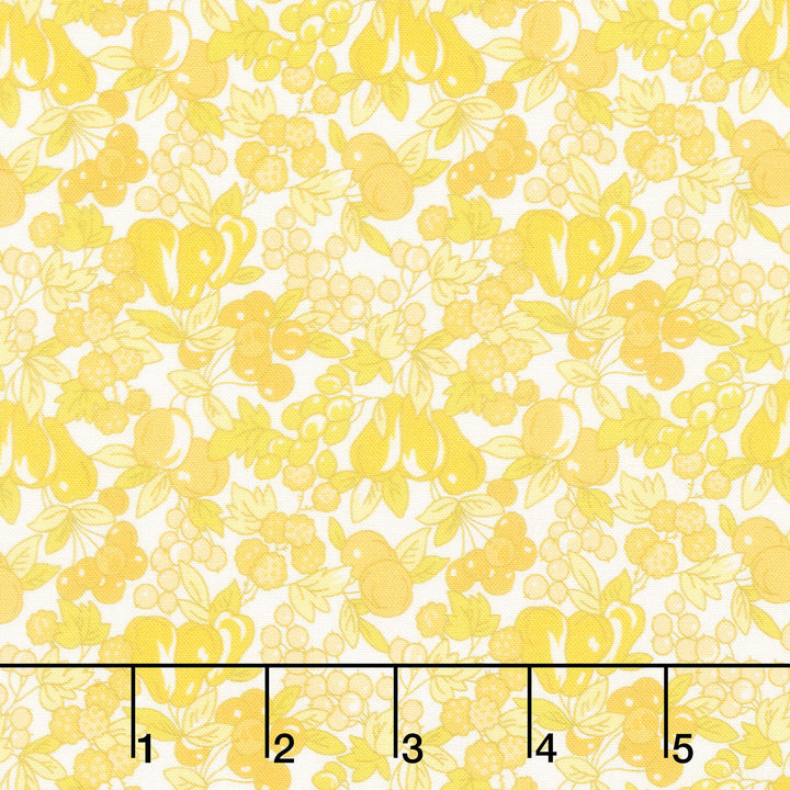 Fabric Market - Packed Leaves And Fruits Corn Yellow Yardage