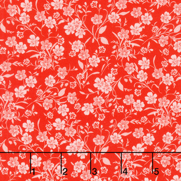 Fabric Market - Tonal Stemmed Florals Strawberry Yardage