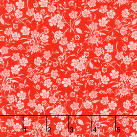 Fabric Market - Tonal Stemmed Florals Strawberry Yardage