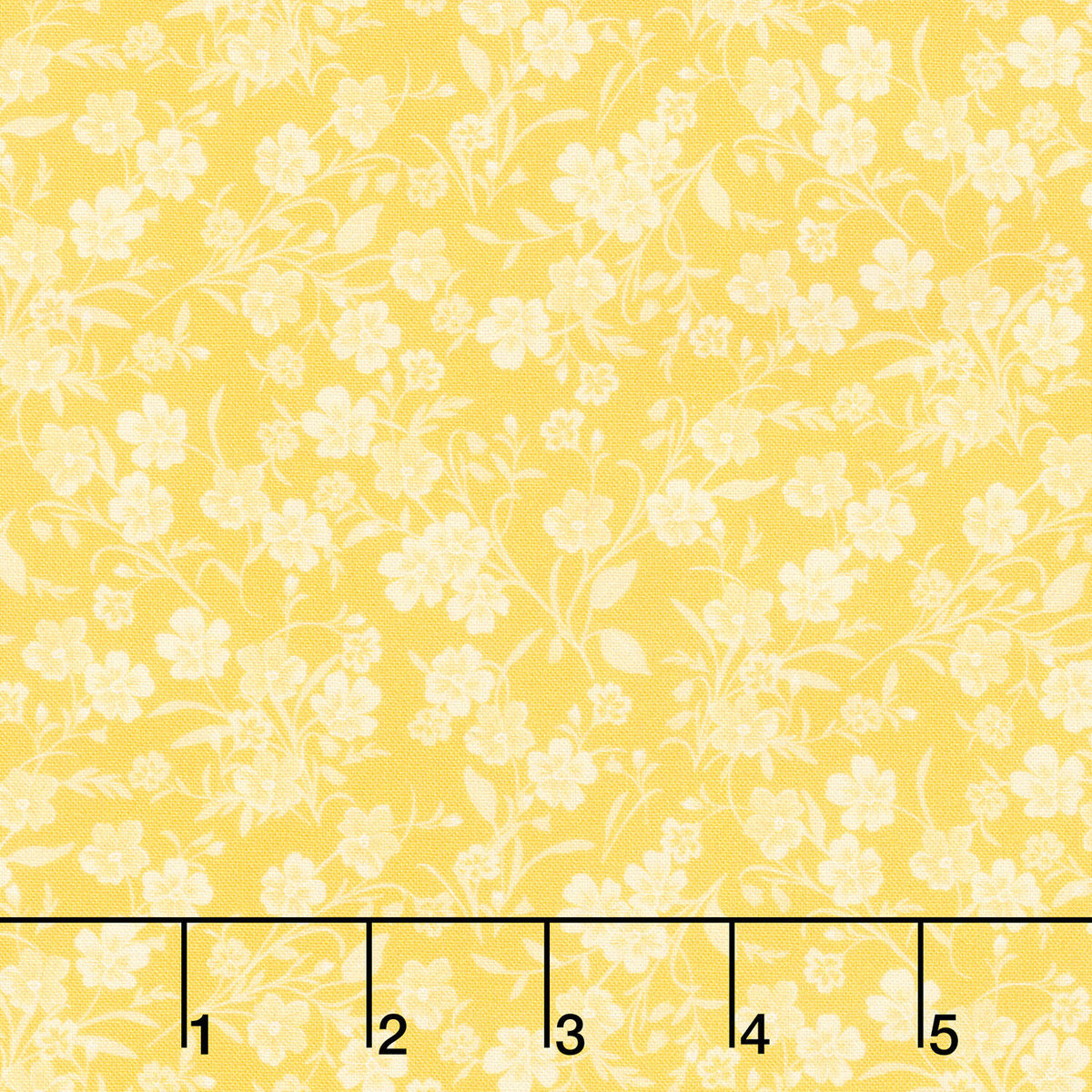 Fabric Market - Tonal Stemmed Florals Pineapple Yardage