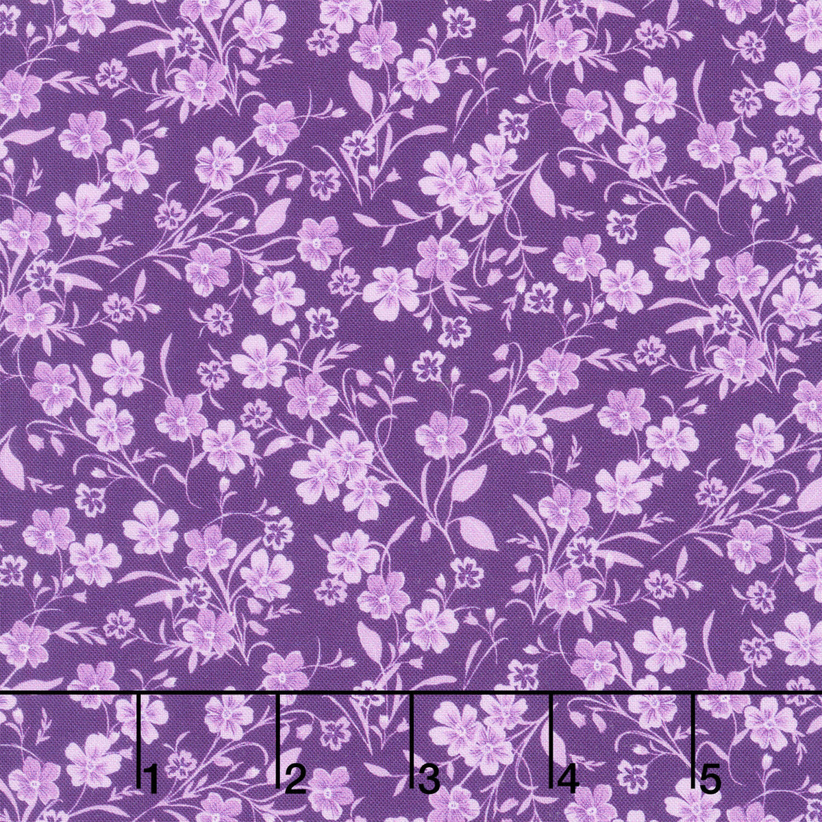 Fabric Market - Tonal Stemmed Florals Crocus Yardage