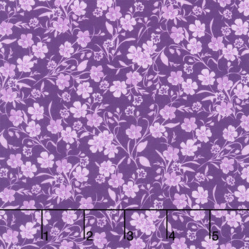 Fabric Market - Tonal Stemmed Florals Crocus Yardage