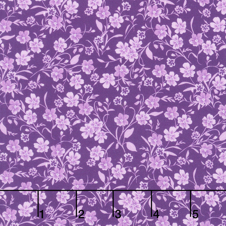 Fabric Market - Tonal Stemmed Florals Crocus Yardage