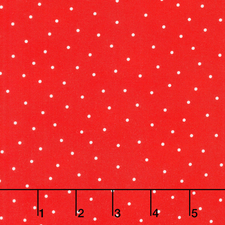 Fabric Market - White Dots Tomato Yardage