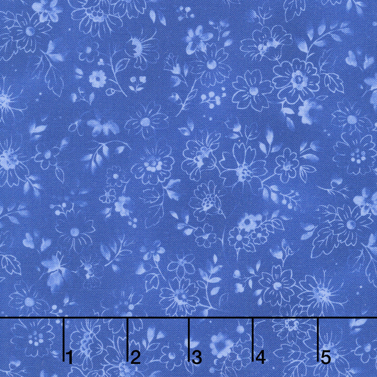 Fabric Market - Tonal Florals Blueberry Yardage