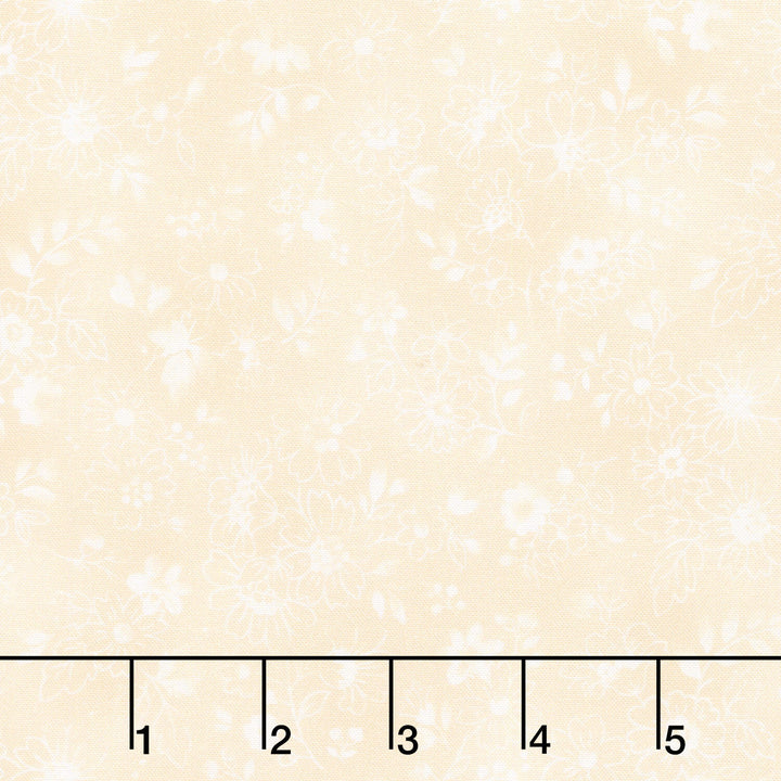 Fabric Market - Tonal Florals Vanilla Yardage