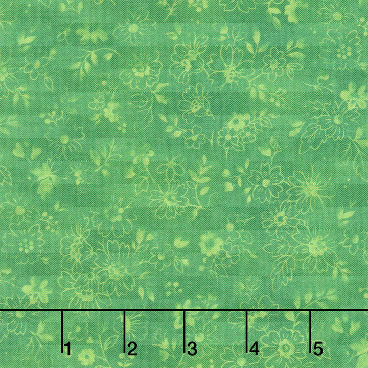 Fabric Market - Tonal Florals Zucchini Yardage