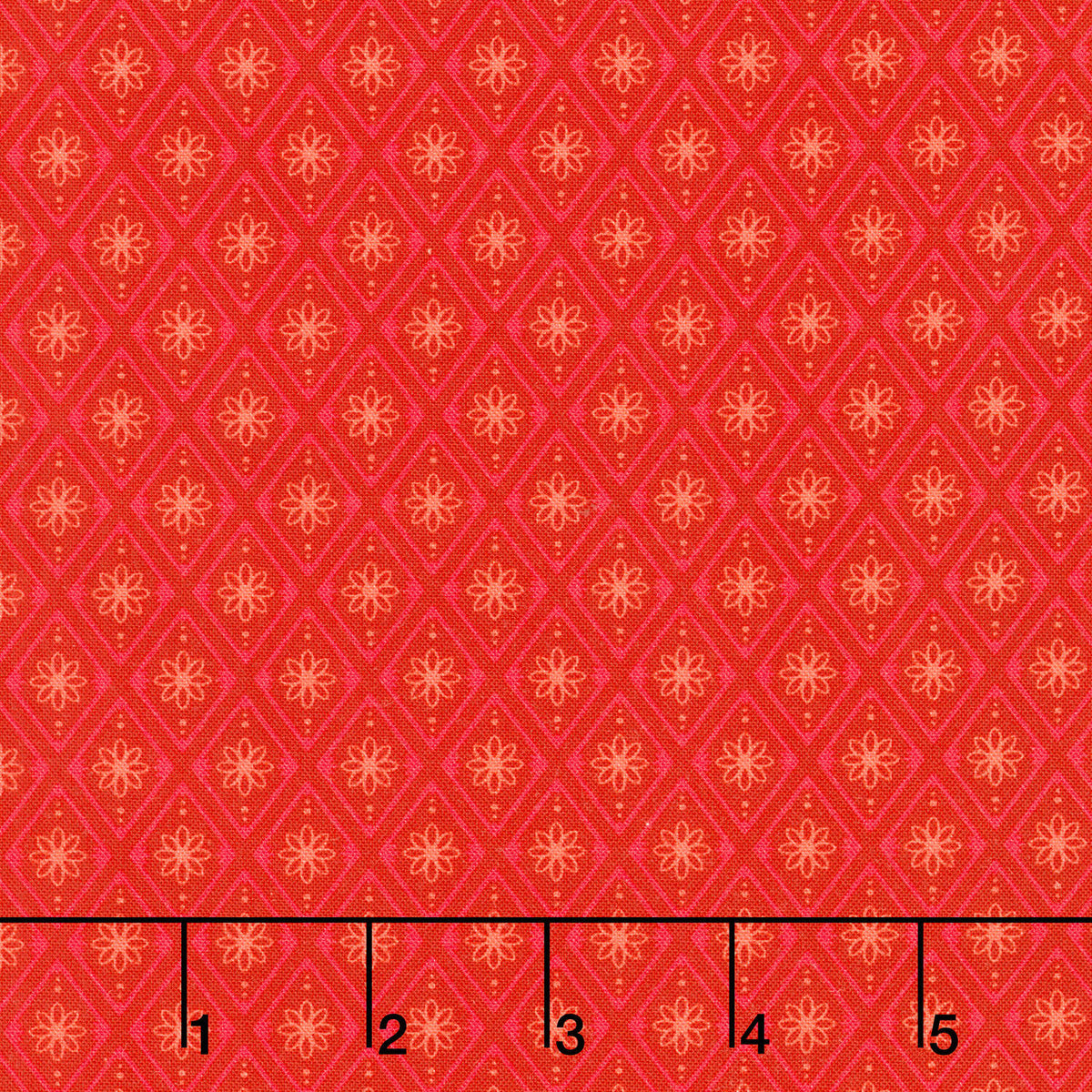 Fabric Market - Diamond Flower Tomato Yardage