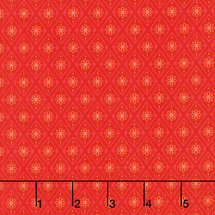 Fabric Market - Diamond Flower Tomato Yardage