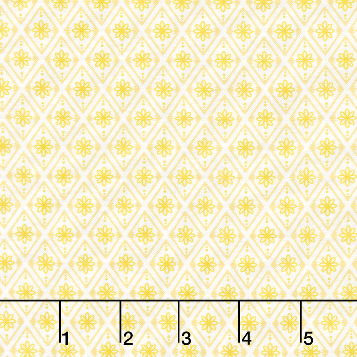 Fabric Market - Diamond Flower Sunshine Yardage
