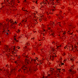 Christmas Cheer - Poinsettias Swirls Red Yardage