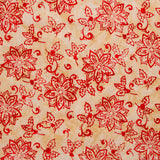 Christmas Cheer - Poinsettias Swirls Pearl Yardage
