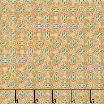 Star of Wonder - Geometric Pattern Gold Metallic Yardage