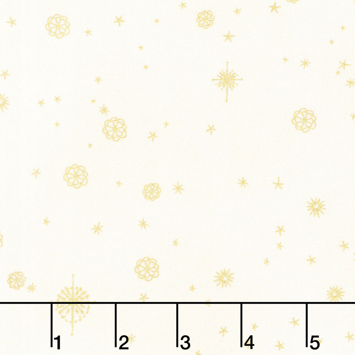 Star of Wonder - Stars Ivory Metallic Yardage
