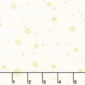 Star of Wonder - Stars Ivory Metallic Yardage