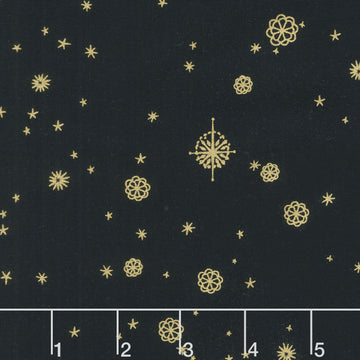 Star of Wonder - Stars Midnight Metallic Yardage