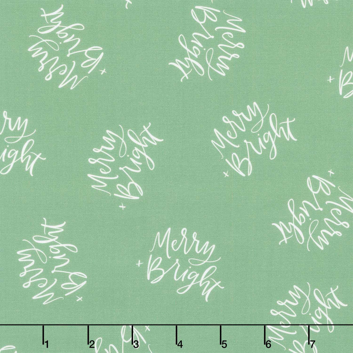Holiday Nutcracker Collection - Merry & Bright Text Holly Yardage