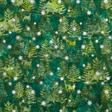 Artisan Batiks - Evergreen Ice Trees Deer Green Yardage