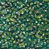 Artisan Batiks - Evergreen Ice Pine Sprigs Pine Cones Spruce Yardage