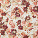 Hello Fall - Florals Linen Metallic Yardage