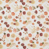 Hello Fall - Tossed Florals Linen Metallic Yardage