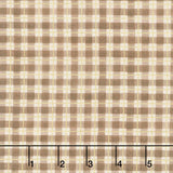 Hello Fall - Plaid Chestnut Metallic Yardage