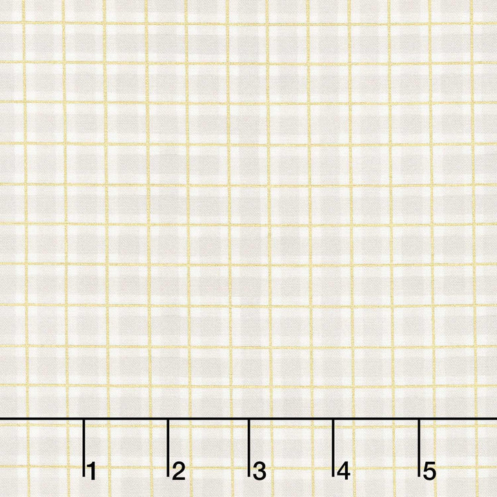 Hello Fall - Plaid Mushroom Metallic Yardage