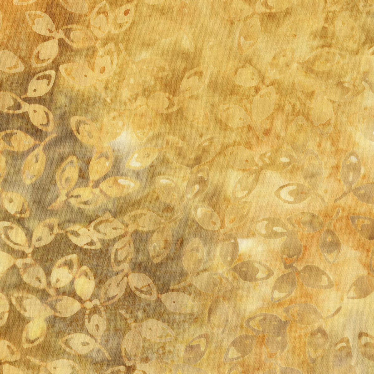 Nature Walk Batik - Petals Gold Yardage
