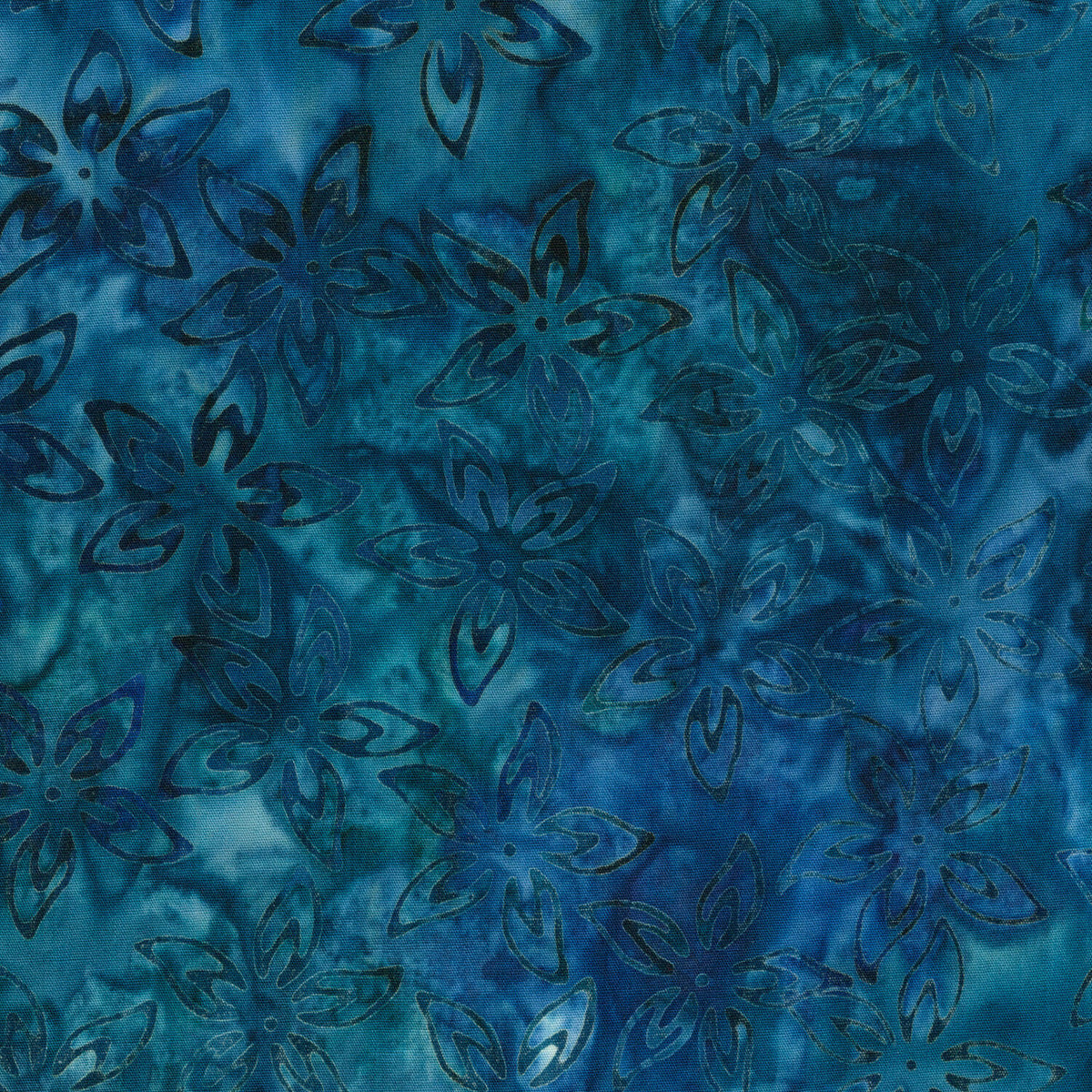 Nature Walk Batik - Flower Marine Yardage
