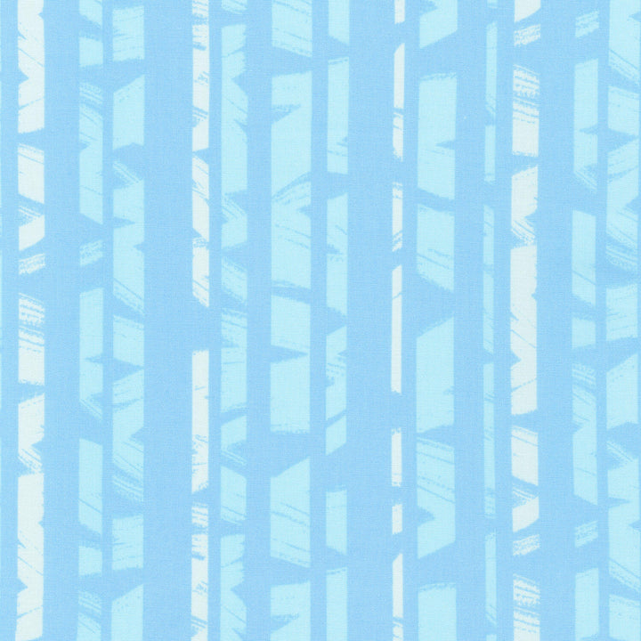 Brushy - Pointy Stripe Sky Yardage
