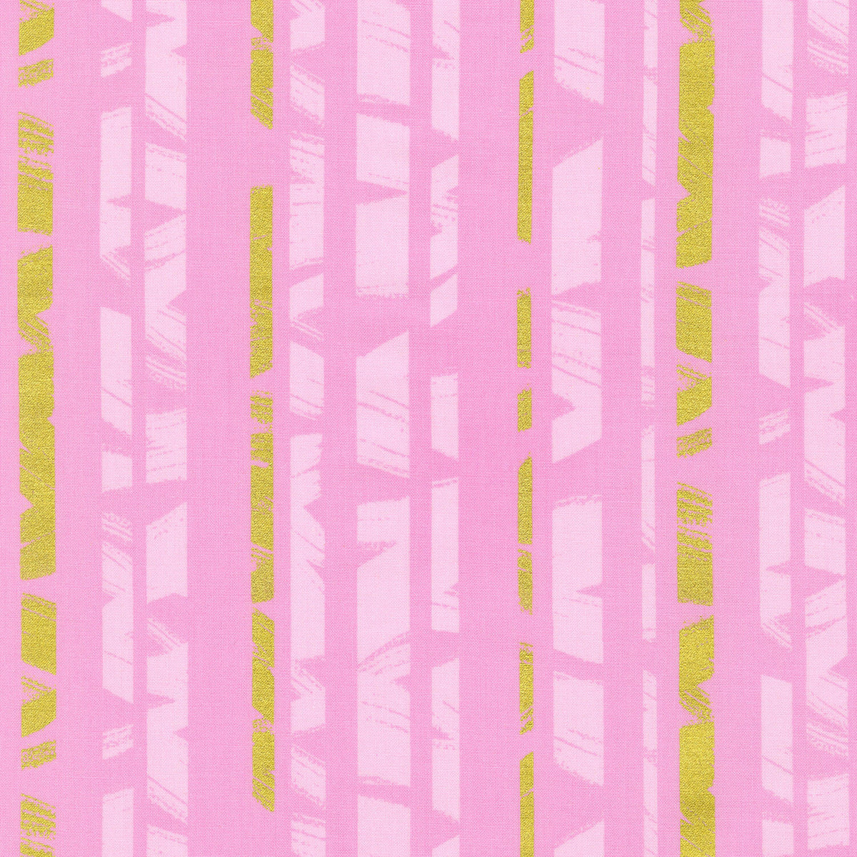 Brushy Metallic - Pointy Stripe Primrose Yardage