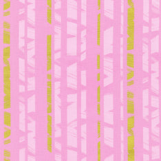 Brushy Metallic - Pointy Stripe Primrose Yardage