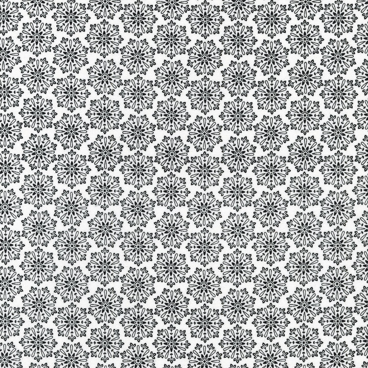 Blackout - Snowflake Snow Yardage