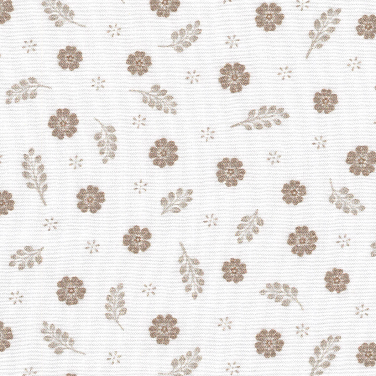 Feathers And Flora - Small Floral Ivory Yardage