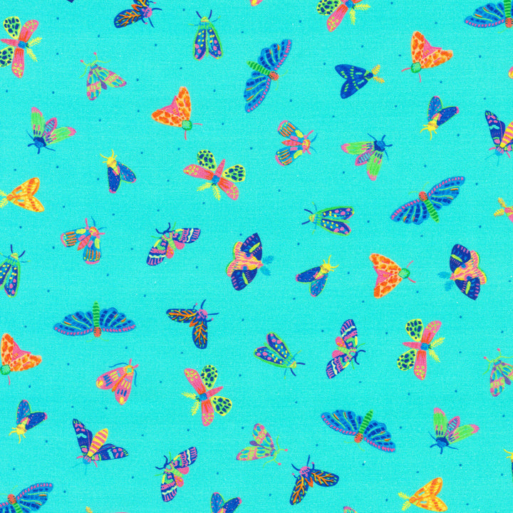 Garden Lights - Turquoise Yardage
