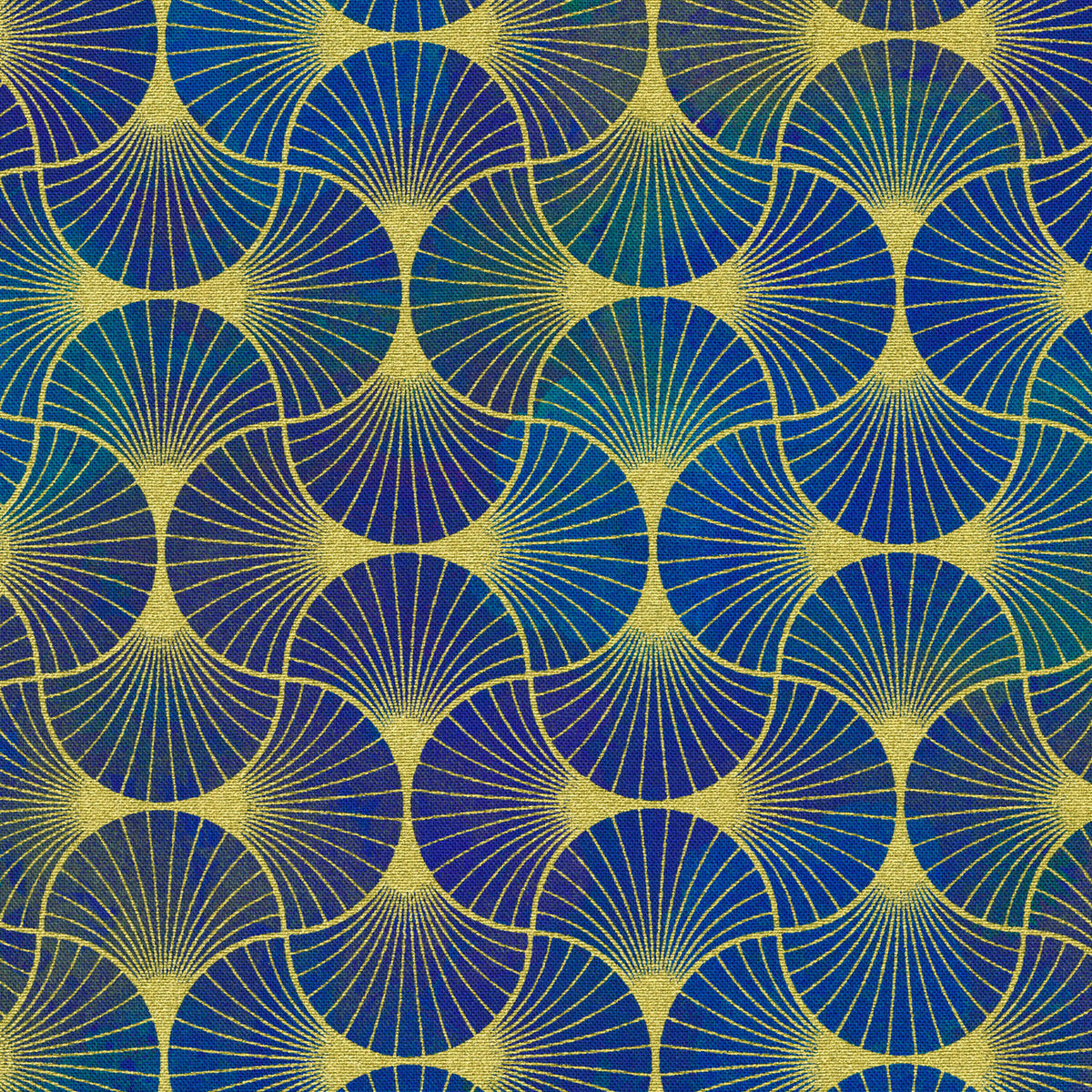 Golden Vibes - Fans Peacock Yardage