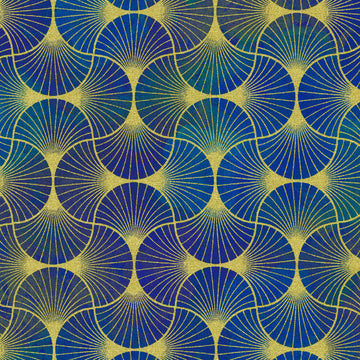 Golden Vibes - Fans Peacock Yardage
