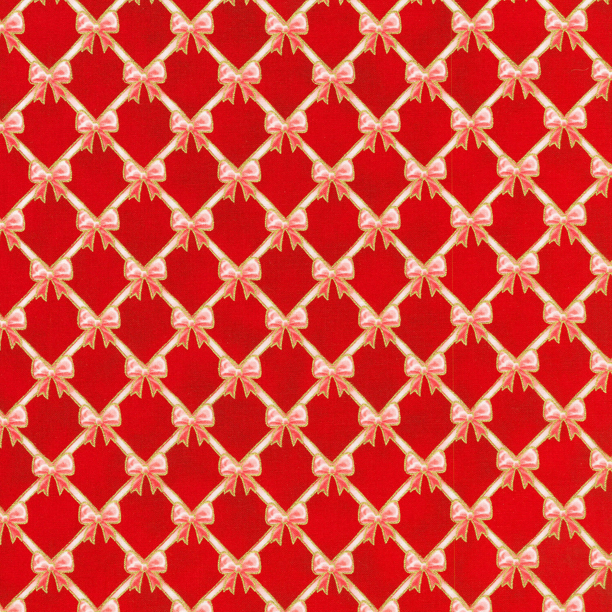 Holiday Flourish-Festive Finery - Crimson Metallic Yardage