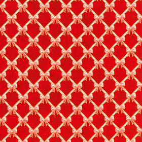 Holiday Flourish-Festive Finery - Crimson Metallic Yardage