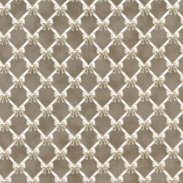 Holiday Flourish-Festive Finery - Lattice Bows Taupe Yardage