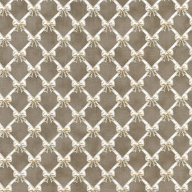 Holiday Flourish-Festive Finery - Lattice Bows Taupe Yardage