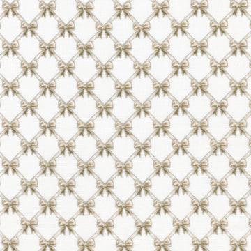 Holiday Flourish - Festive Finery Bows Blanc Yardage