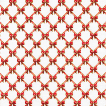 Holiday Flourish - Festive Finery Bows Candy Cane Yardage