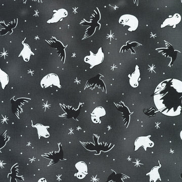 Lights Out - Ghosts and Crows Shadow Yardage