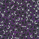 Lights Out - Coffins Midnight Purple Yardage