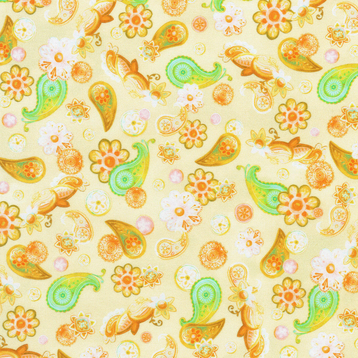 Night Owls - Peaceful Paisley Sunrise Yardage