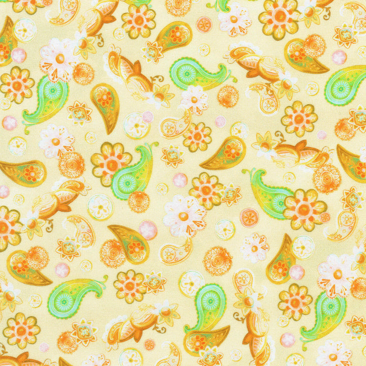 Night Owls - Peaceful Paisley Sunrise Yardage
