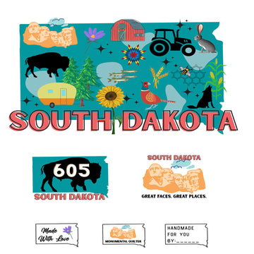 Quilting Across The Dakotas - Scenic White Panel