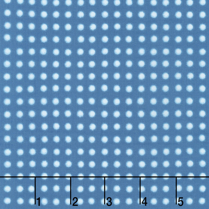 Shibori Blues - Dots Blue Yardage