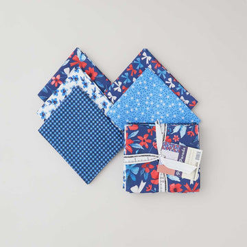 Petal Parade Fat Quarter Bundle - Blue 5 Piece